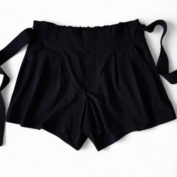 Athleta Women's Black Paper Bag Skyline Shorts - Picture 2 of 5